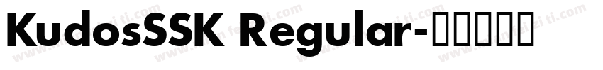 KudosSSK Regular字体转换